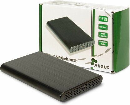 Inter-Tech GD-25010 Aluminium Behuizing voor 2.5&rdquo; SSD &ndash; USB 3.1 Gen2 Type-C