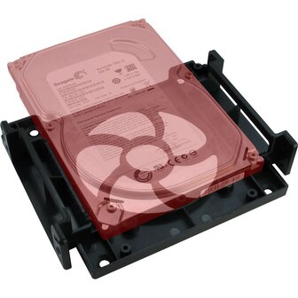 Inter-Tech Mounting Frame &ndash; 5.25&quot; naar 3.5&quot;/2.5&quot; HDD/SSD + Fan Slot