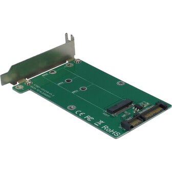 Inter-Tech KT001B Adapter &ndash; M.2 SATA naar SATA III (3.5&quot; Montageframe)