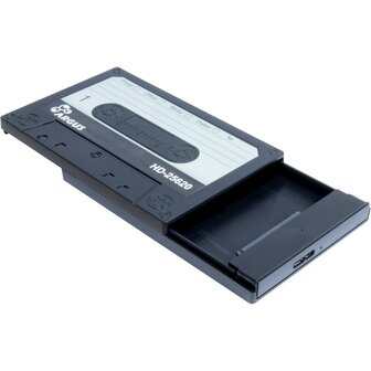 Argus HD-25620 Retro Cassette Behuizing voor 2.5&rdquo; SSD/HDD &ndash; USB 3.0