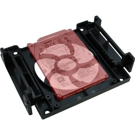 Inter-Tech Mounting Frame – 5.25" naar 3.5"/2.5" HDD/SSD + Fan Slot