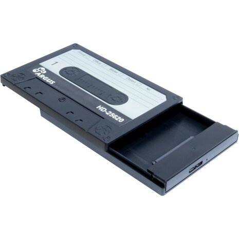 Argus HD-25620 Retro Cassette Behuizing voor 2.5” SSD/HDD – USB 3.0
